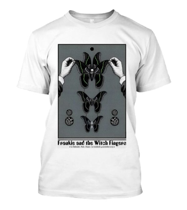 Frankie And The Witch Fingers Paris November 14 2025 Moth Hands Le Trianon France T-Shirt