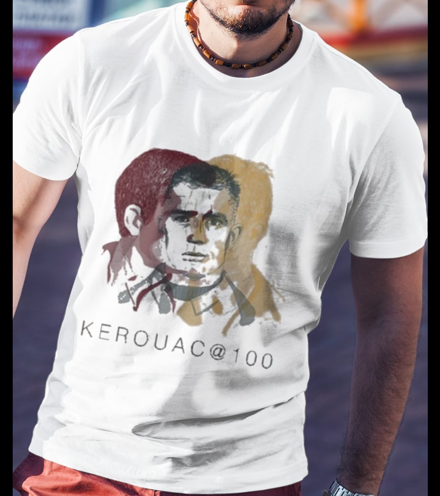 Kerouac @100 Profiles Literary Icon Centennial Tribute T-Shirt