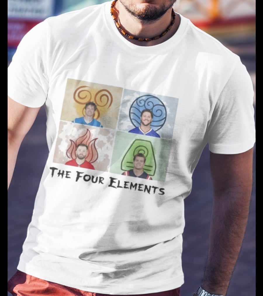 Josh Allen Drake Maye The Four Elements Quarterbacks T-Shirt