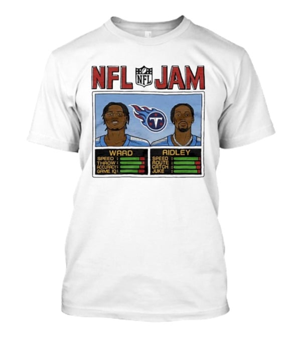 NFL Jam Tennessee Titans Ward Ridley Speed Throw Route Catch Juke T-Shirt