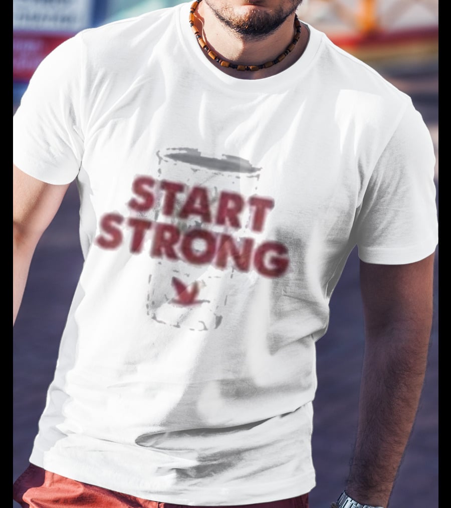 Start Strong Wawa Coffee Cup T-Shirt