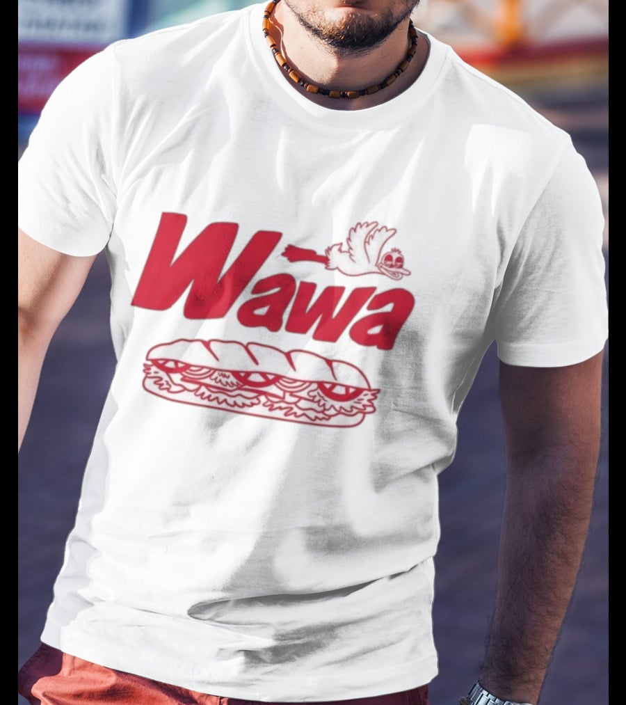 Wawa Bread Peace Bird Submarine Sandwich Flying Goose T-Shirt