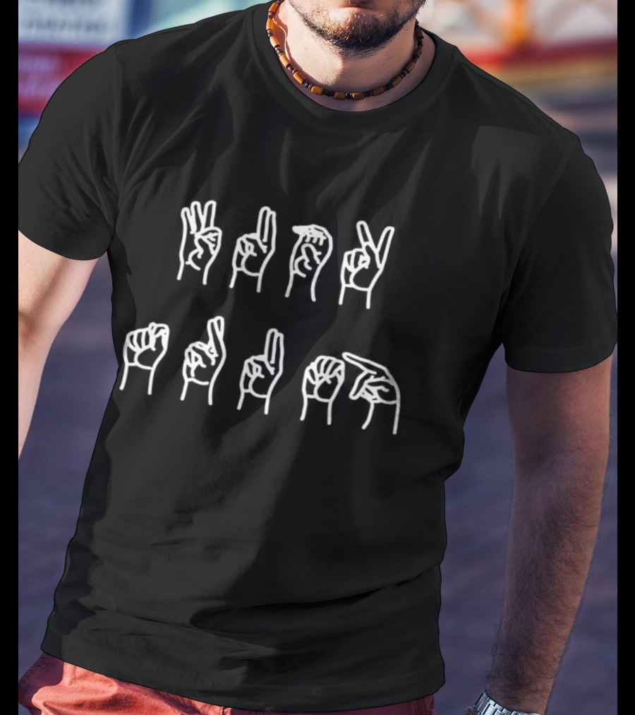 ASL Sign Language Resist Trump Gesture T-Shirt