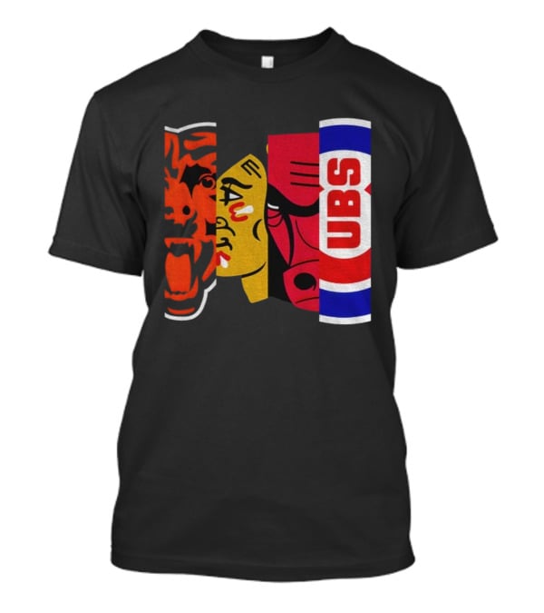 Chicago Bears Blackhawks Bulls Cubs 2025 T-Shirt