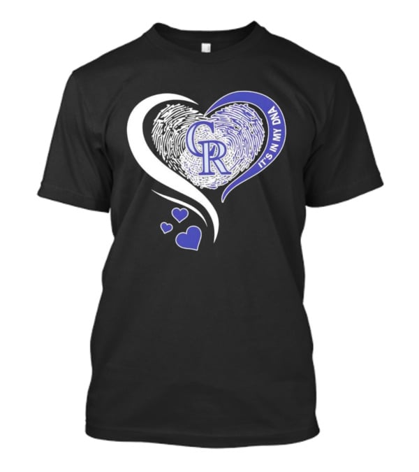 Colorado Rockies CR Heart It's In My DNA T-Shirt