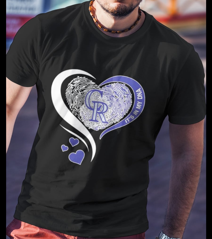 Colorado Rockies CR Heart It's In My DNA T-Shirt