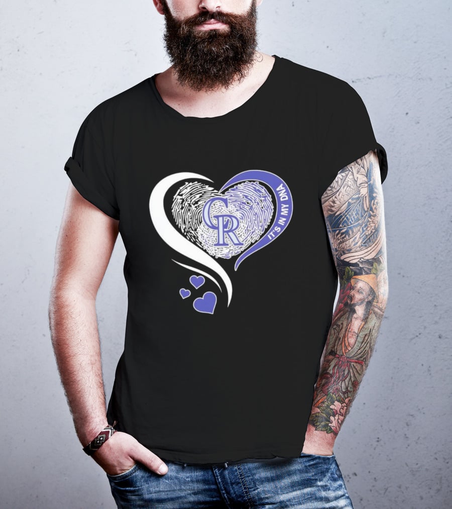 Colorado Rockies CR Heart It's In My DNA T-Shirt