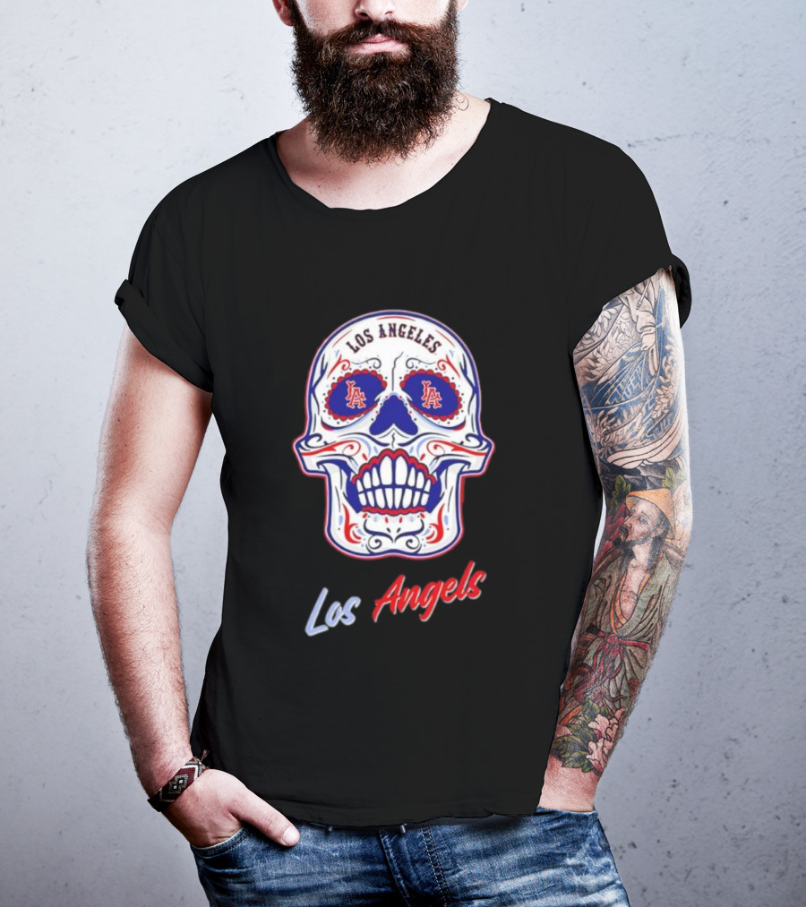 Los Angeles Angels Sugar Skull LA Baseball T-Shirt