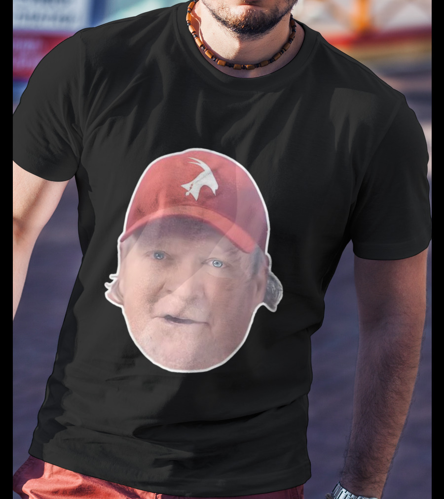 John Kruk Philadelphia Phillies Red Cap With White Goat Icon T-Shirt
