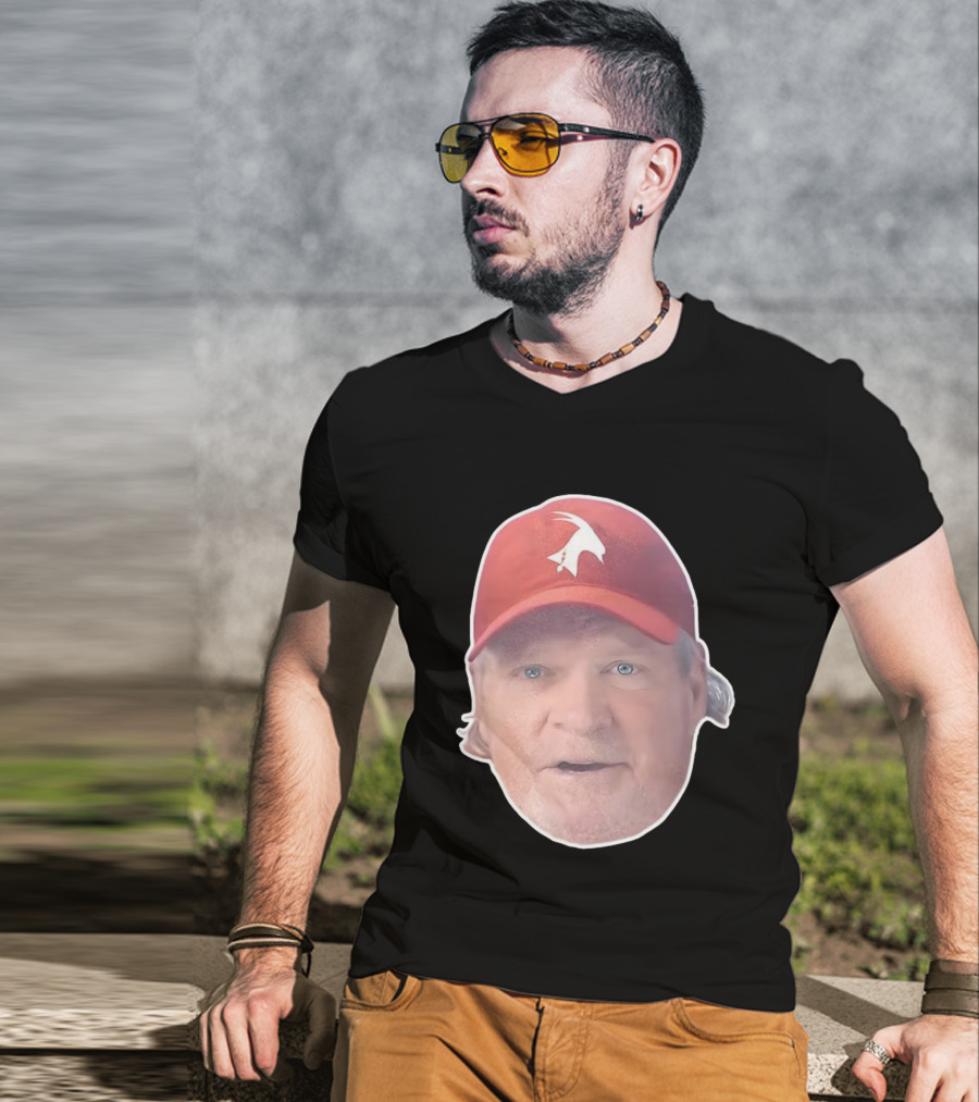 John Kruk Philadelphia Phillies Red Cap With White Goat Icon T-Shirt