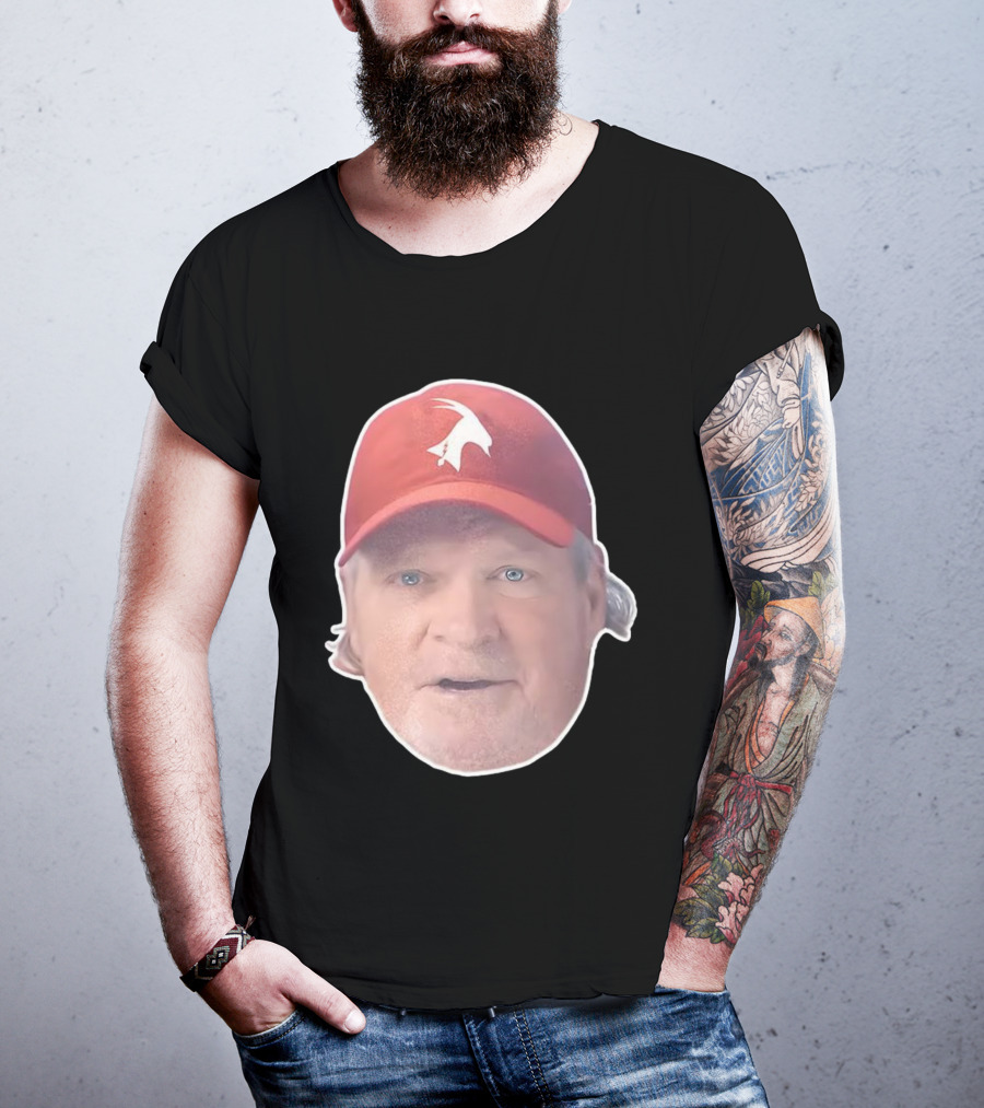 John Kruk Philadelphia Phillies Red Cap With White Goat Icon T-Shirt