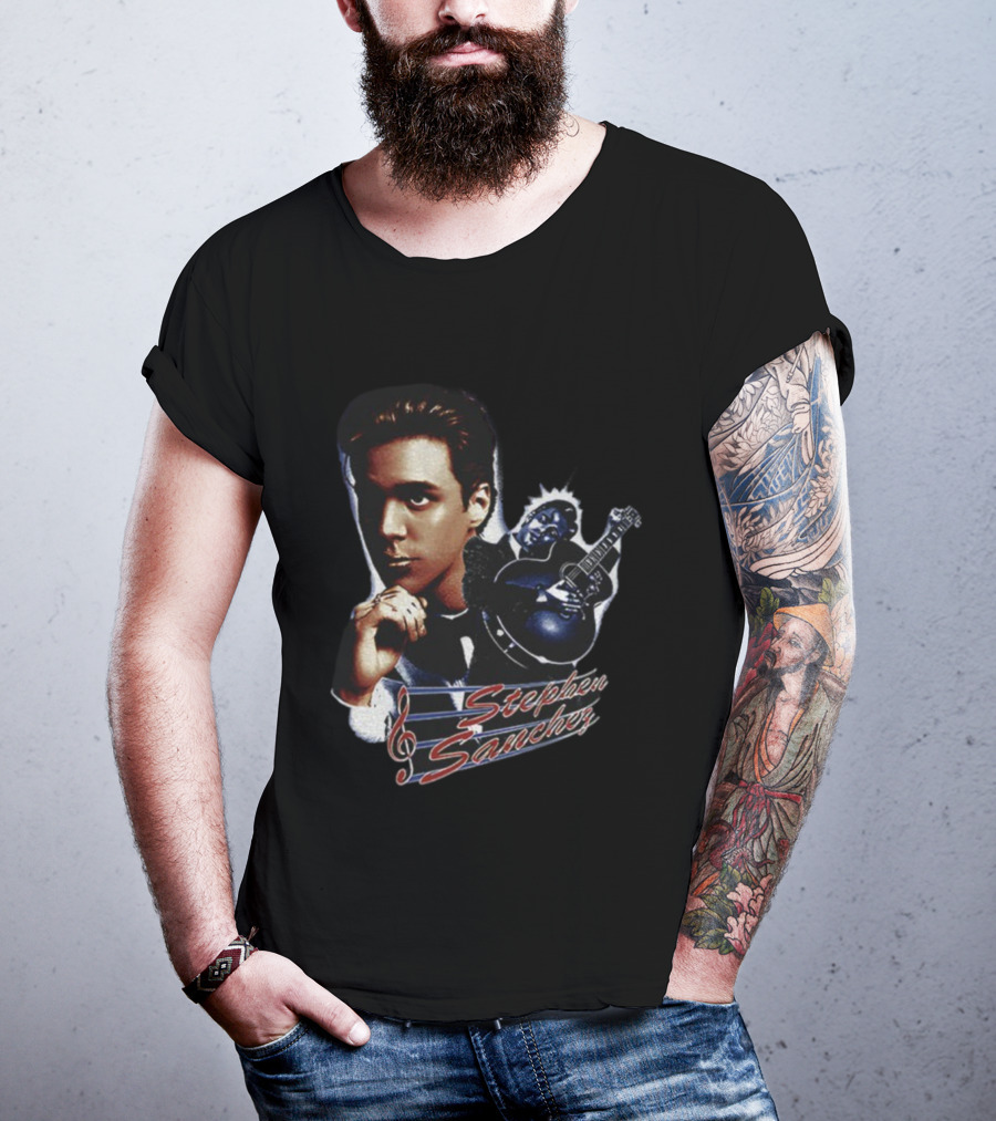 Stephen Sanchez Music Icon With Guitar Imagery T-Shirt