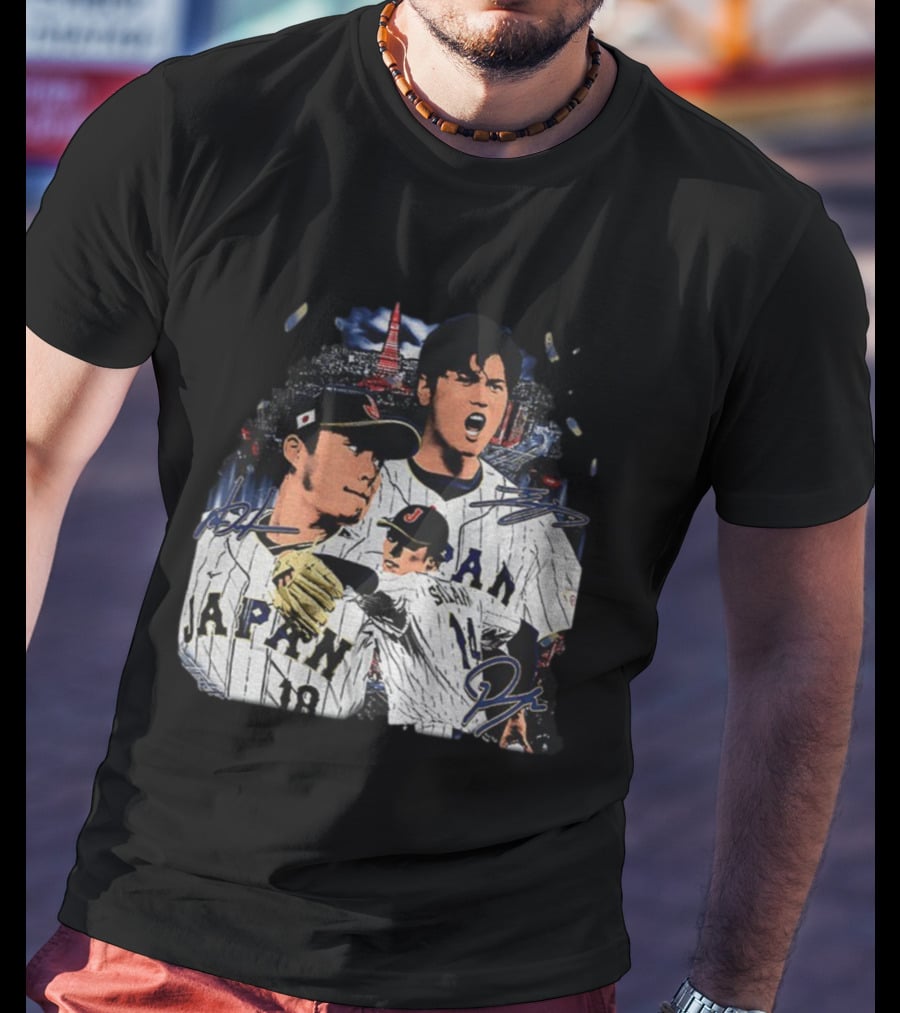 Japan Baseball Shohei Ohtani Tokyo Tower MLB Signatures T-Shirt
