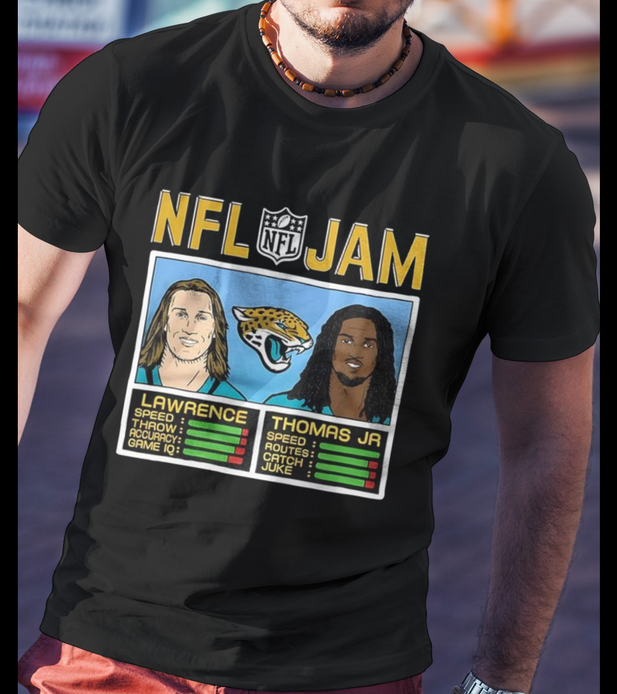 Trevor Lawrence Brian Thomas Jr Jacksonville Jaguars NFL Jam Classic Video Game T-Shirt