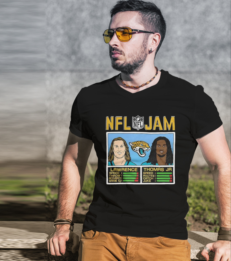 Trevor Lawrence Brian Thomas Jr Jacksonville Jaguars NFL Jam Classic Video Game T-Shirt