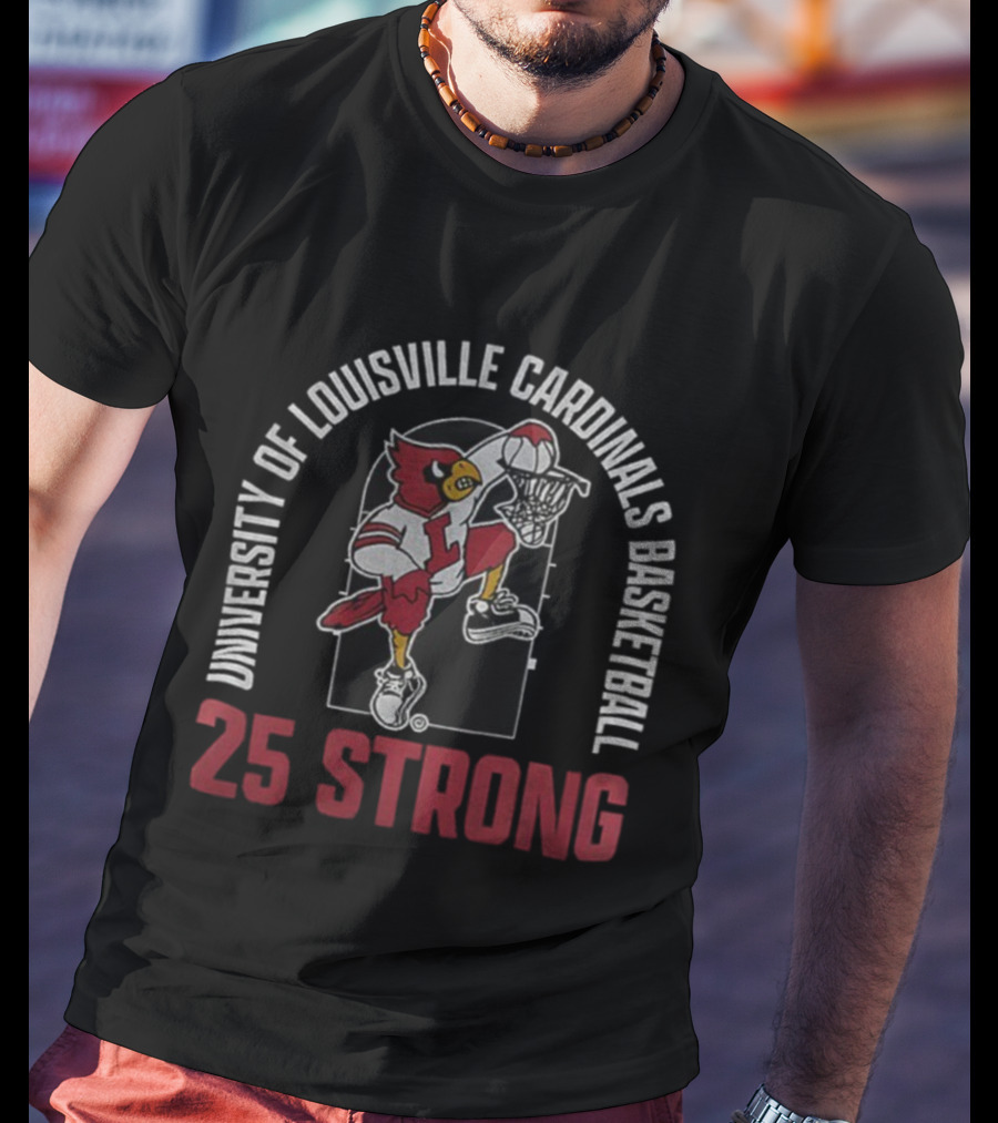 University Of Louisville Cardinals Basketball 25 Strong Vintage Style T-Shirt