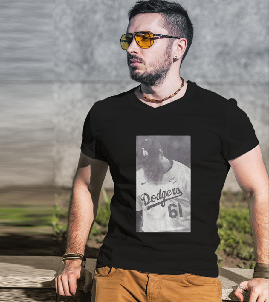 Will Klein 61 Los Angeles Dodgers MLB Baseball Vintage 2025 Commemorative Apparel T-Shirt