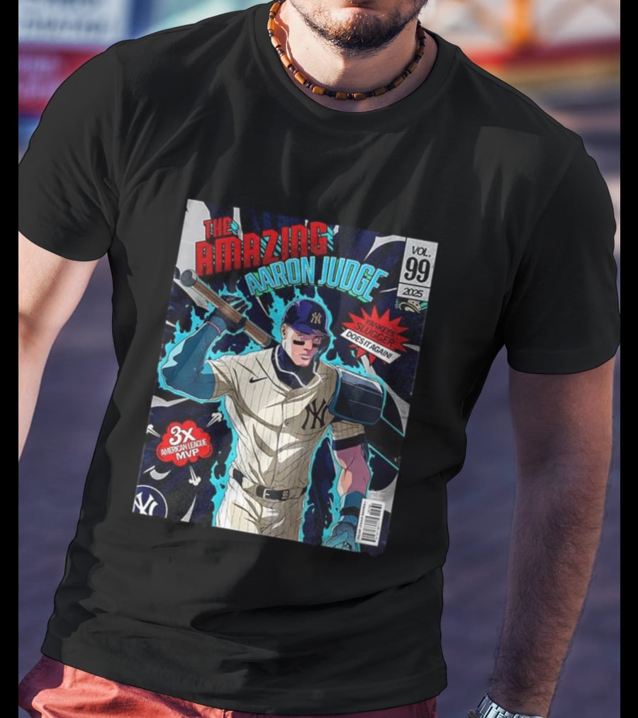 The Amazing Aaron Judge Yankees Slugger 3x American League MVP Vol 99 2025 T-Shirt