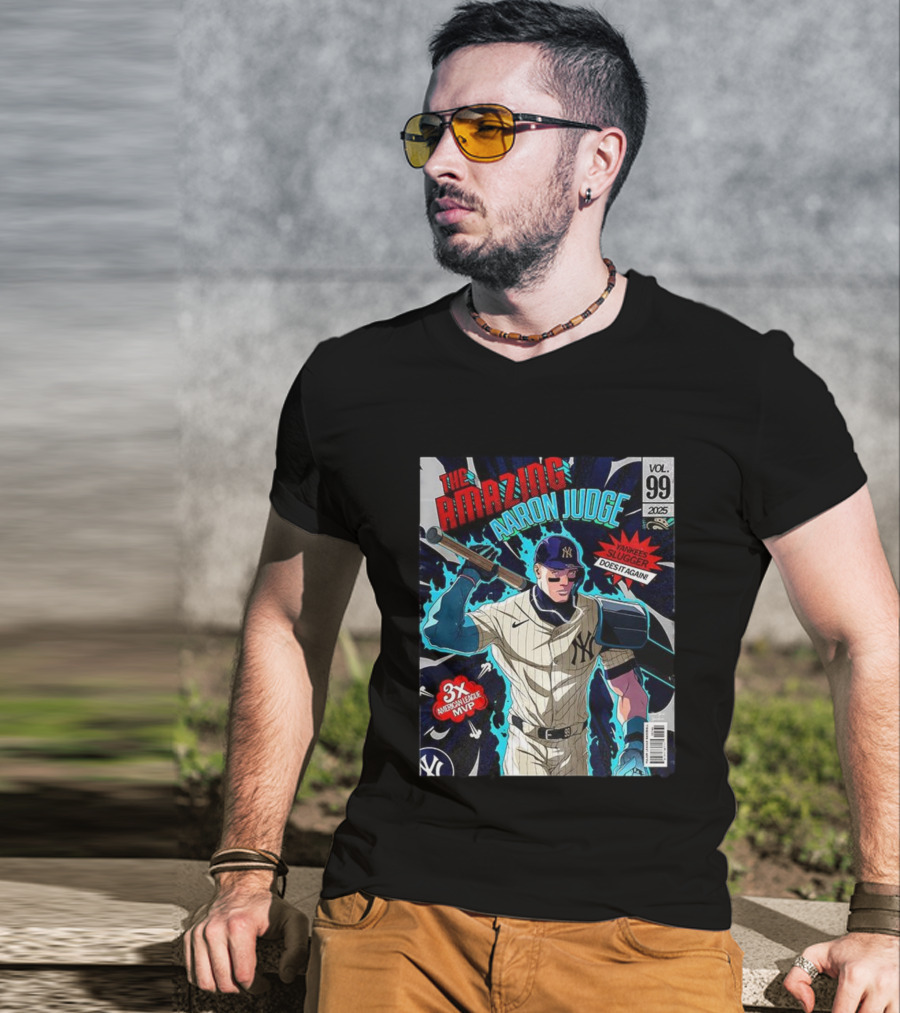 The Amazing Aaron Judge Yankees Slugger 3x American League MVP Vol 99 2025 T-Shirt