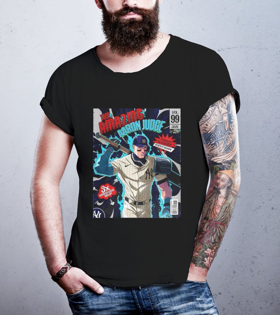 The Amazing Aaron Judge Yankees Slugger 3x American League MVP Vol 99 2025 T-Shirt