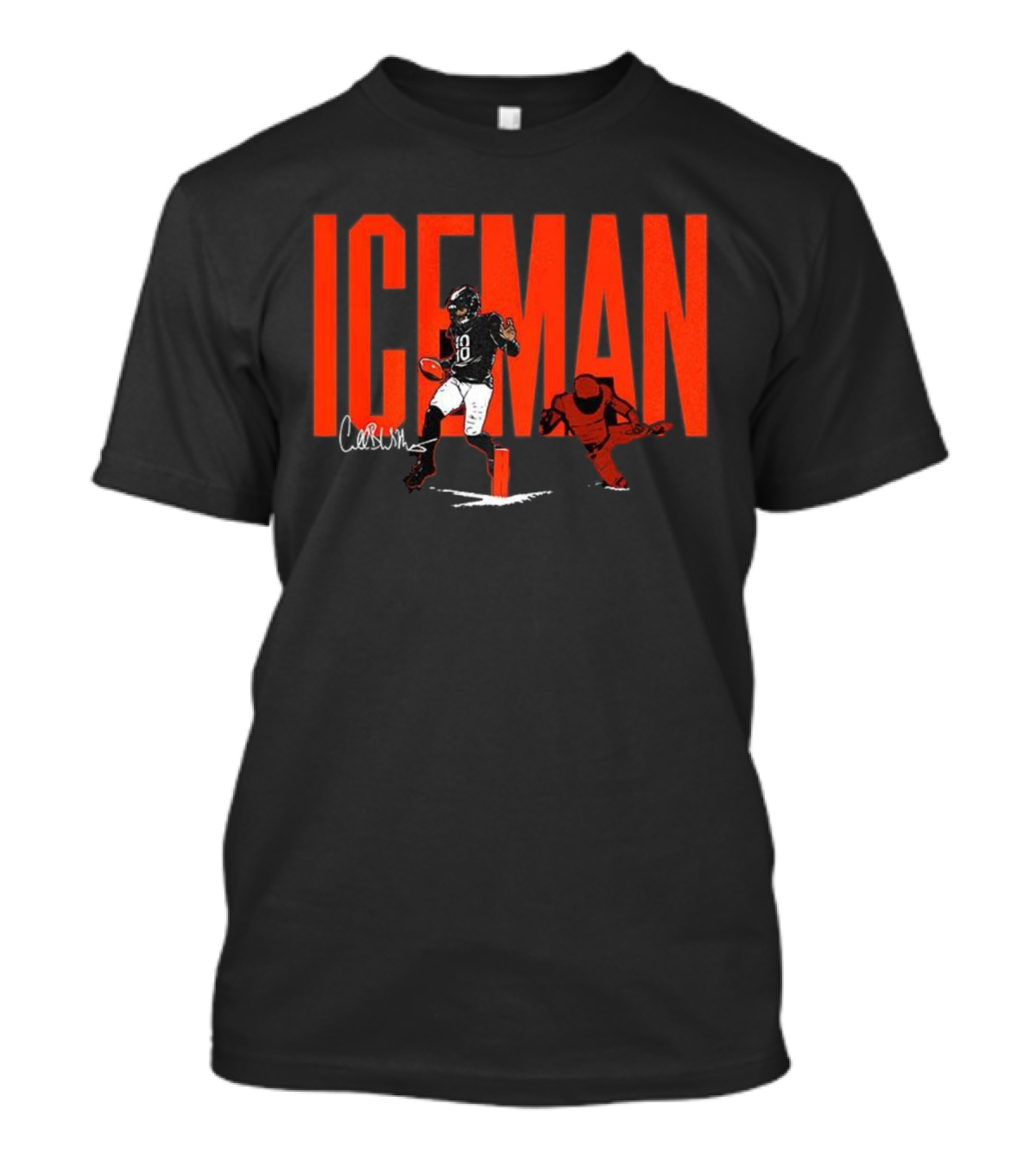 Caleb Williams Iceman Chicago Bears Football 18 Signature T-Shirt