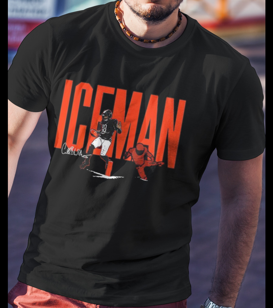 Caleb Williams Iceman Chicago Bears Football 18 Signature T-Shirt