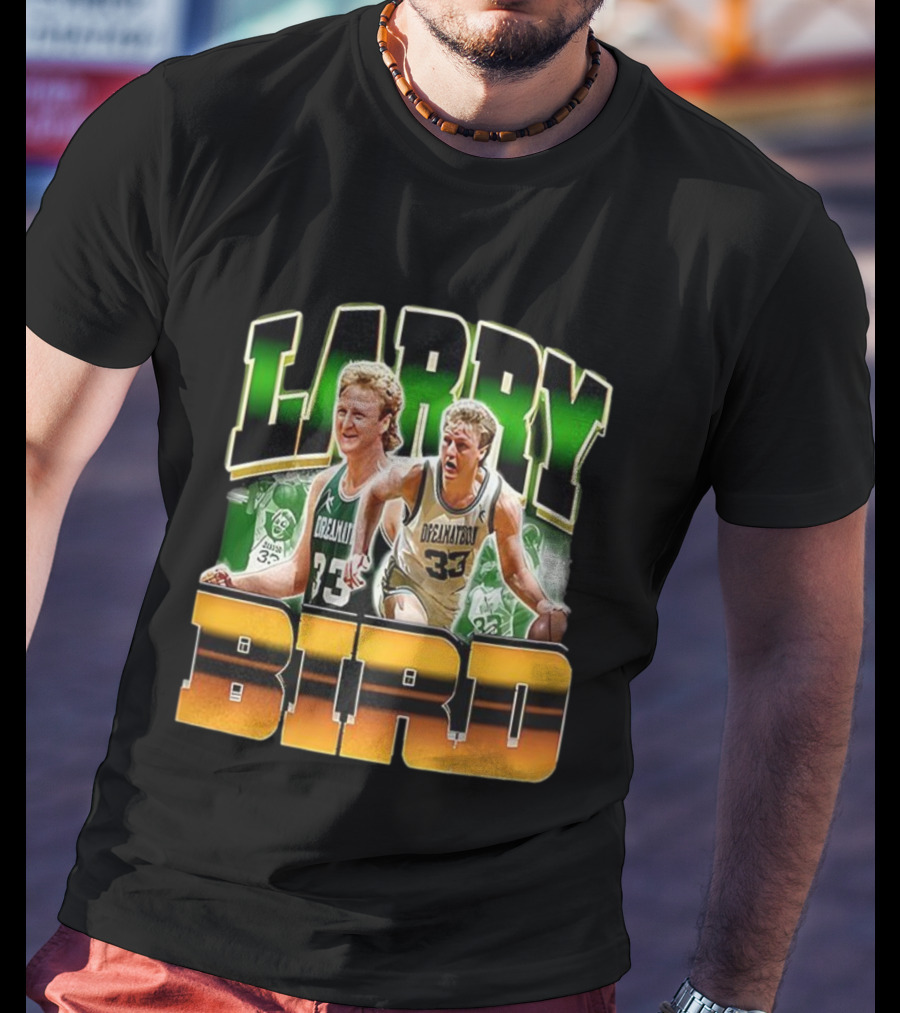 Christian Gonzalez Celtics Larry Bird Basketball Legend 33 T-Shirt