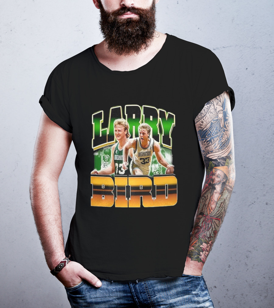 Christian Gonzalez Celtics Larry Bird Basketball Legend 33 T-Shirt