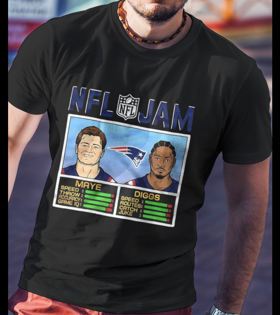 NFL Jam Maye Diggs New England Patriots Video Game Classic T-Shirt