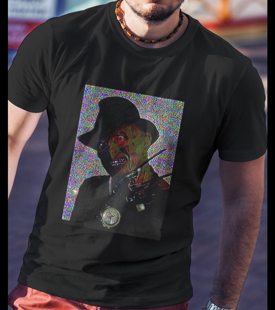 Freddy Krueger A Nightmare On Elm Street Bling Halloween Horror Villain Retro Style T-Shirt