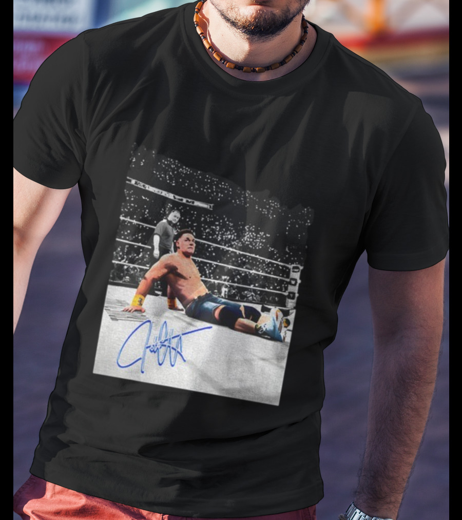 John Cena Autograph Grand-Slam Champion The Last Time Is Now WWE 2025 T-Shirt