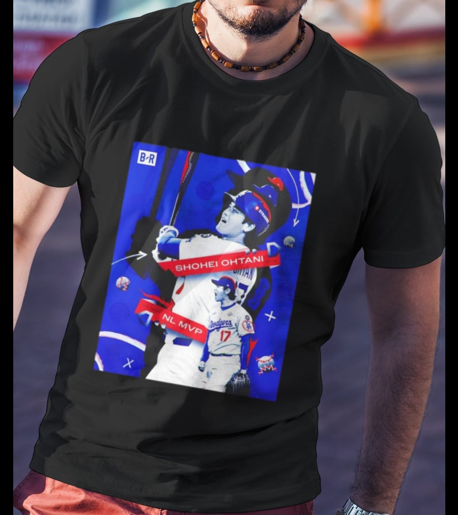 Shohei Ohtani Number 17 NL MVP Dodgers Theme T-Shirt