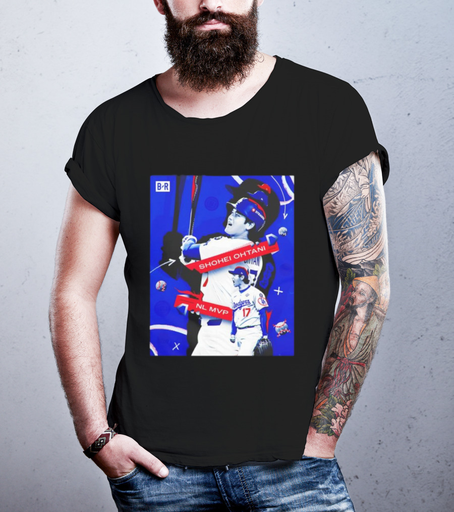 Shohei Ohtani Number 17 NL MVP Dodgers Theme T-Shirt