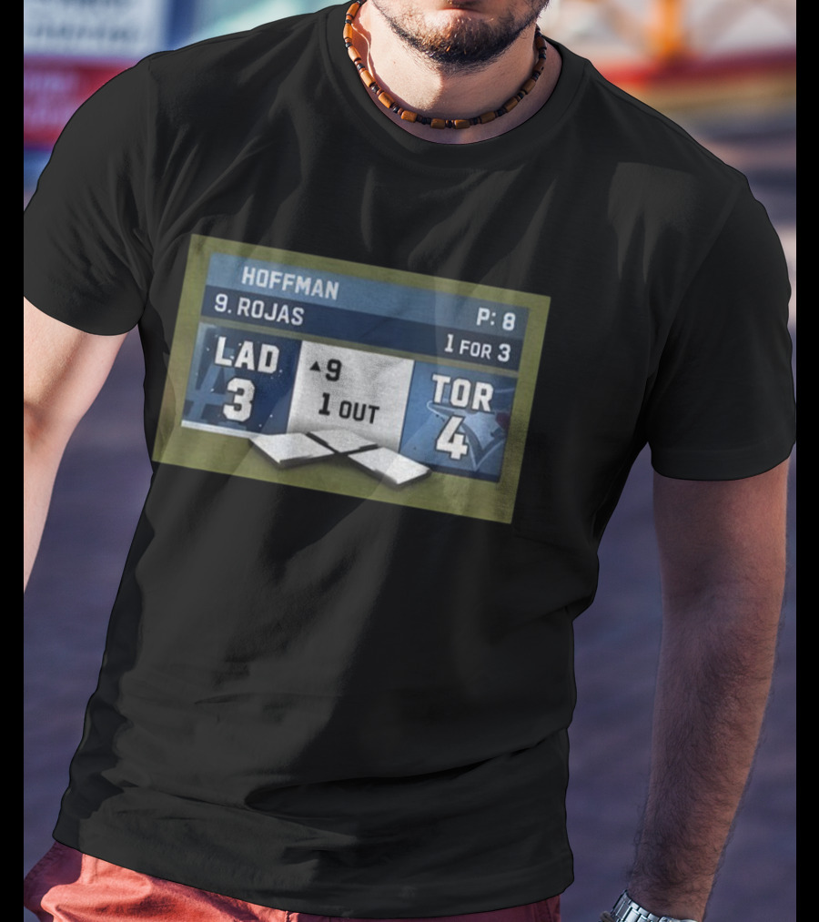 Los Angeles LAD 3-4 Toronto Blue Jays TOR Hoffman Rojas Baseball Round 9 T-Shirt