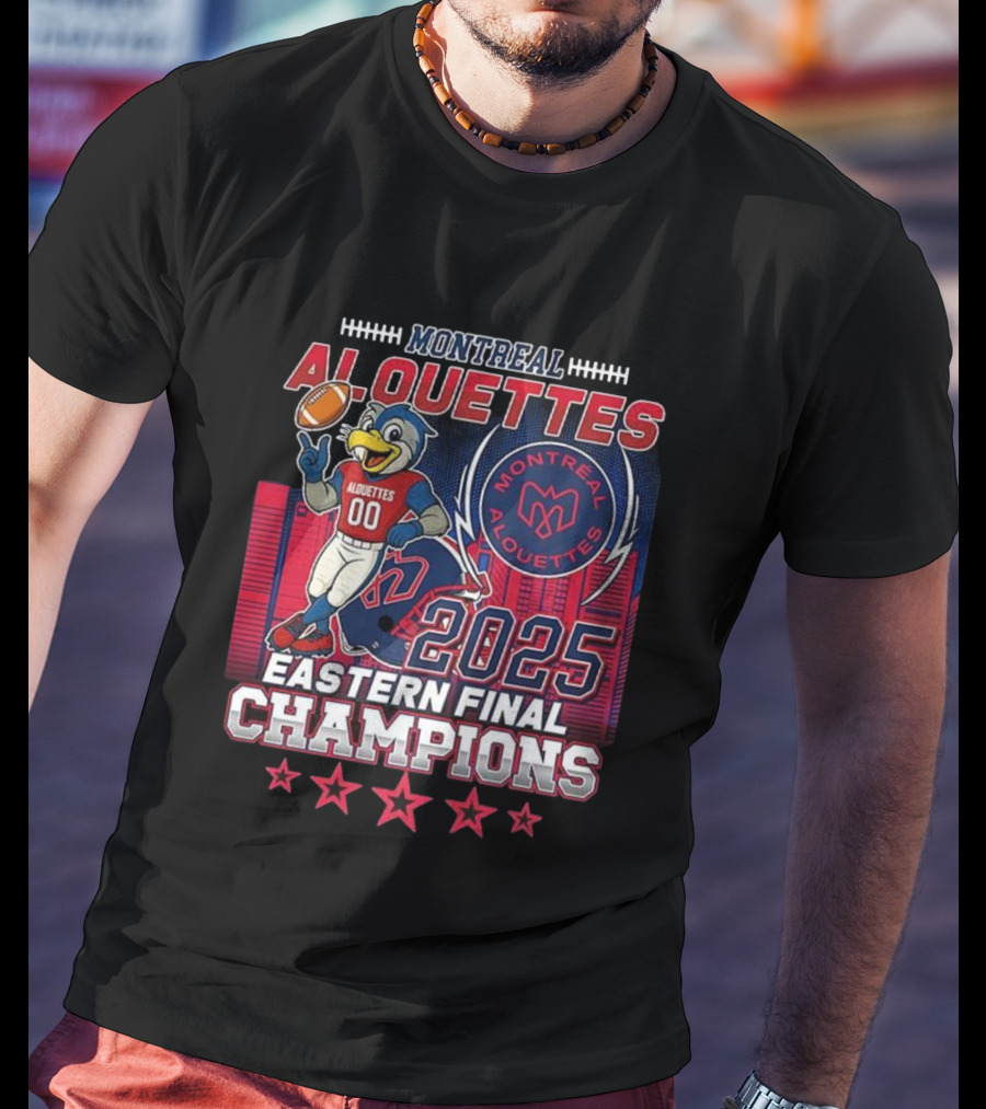 Montreal Alouettes 2025 Eastern Final Champions Mascot Football T-Shirt
