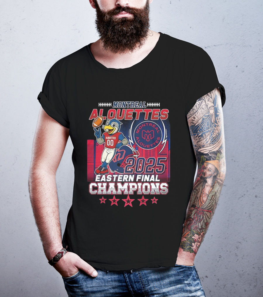 Montreal Alouettes 2025 Eastern Final Champions Mascot Football T-Shirt