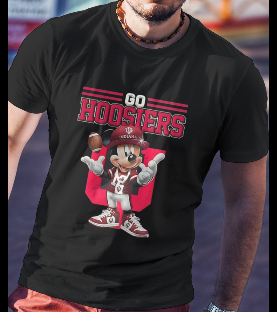 Mickey Mouse Indiana Hoosiers Football Go Hoosiers T-Shirt