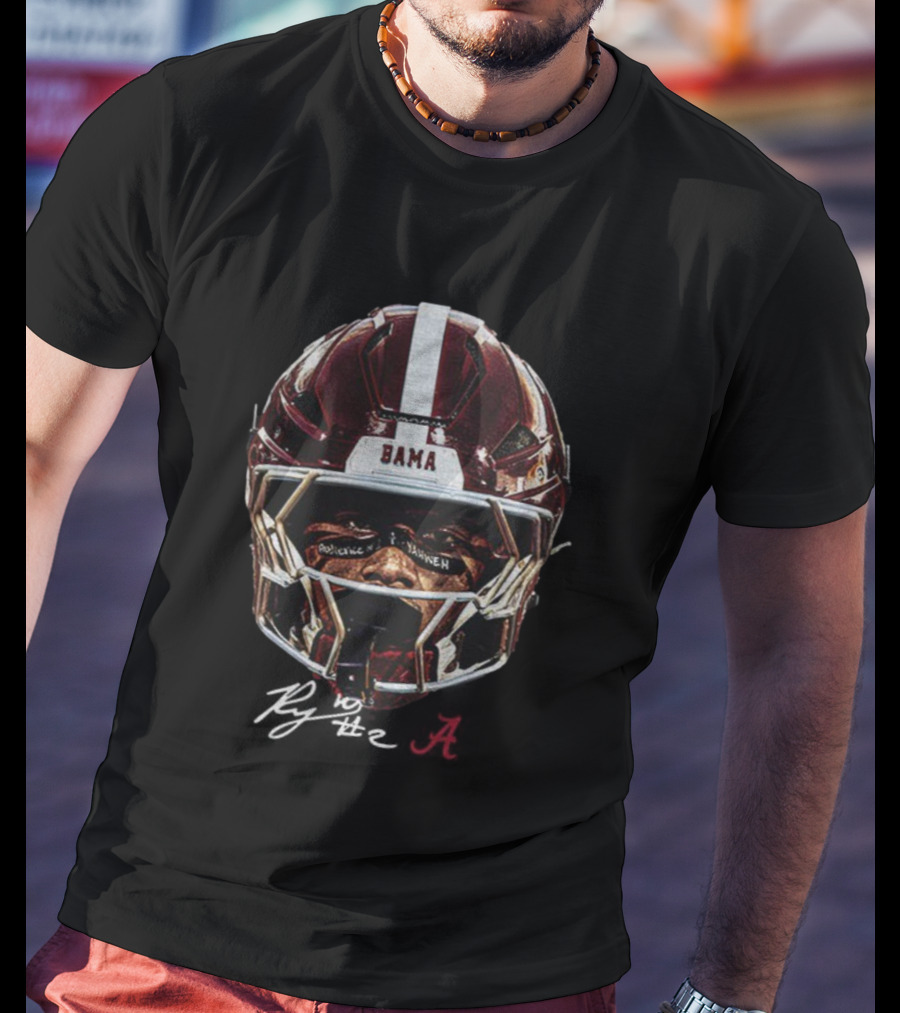 Bama Helmet Face Alabama Crimson Tide NFL Football 2025 T-Shirt