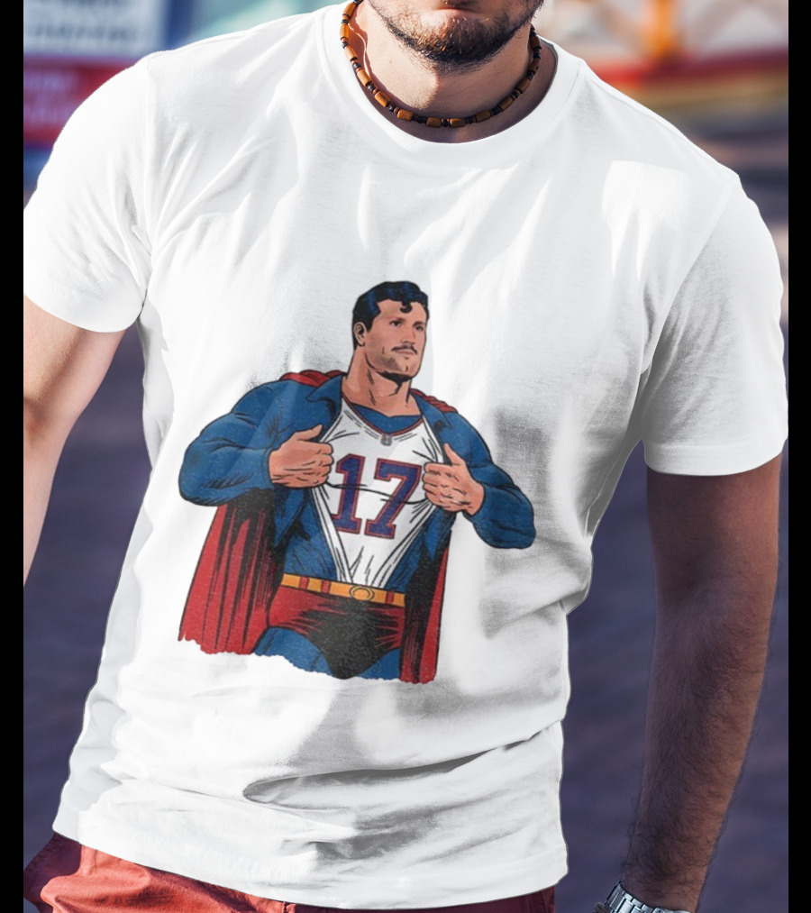 Josh Allen Superhero 17 Buffalo Bills NFL MVP Cartoon T-Shirt