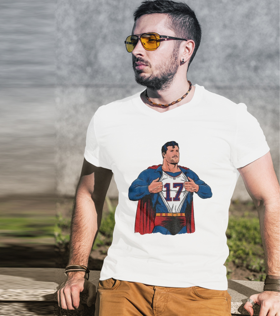 Josh Allen Superhero 17 Buffalo Bills NFL MVP Cartoon T-Shirt