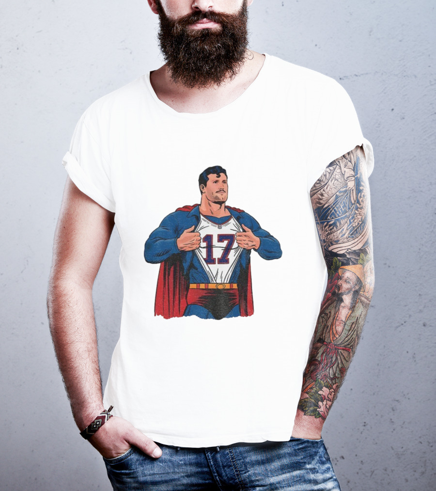 Josh Allen Superhero 17 Buffalo Bills NFL MVP Cartoon T-Shirt