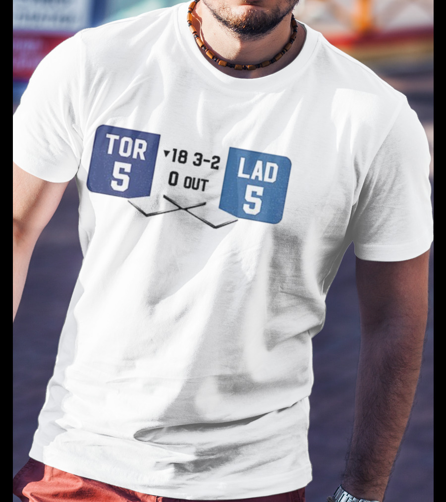LAD 5-5 TOR Round 18 3-2 Scoreboard Art T-Shirt