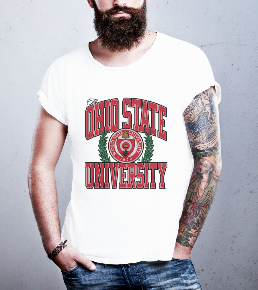 The Ohio State University 1870 Seal With Laurel Leaves T-Shirt