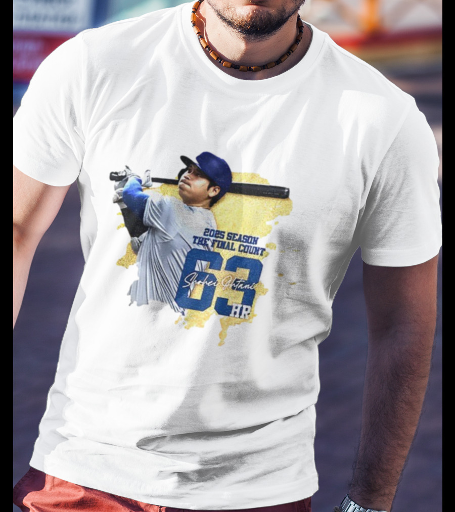 2025 Season The Final Count Shohei Ohtani 63 HR Los Angeles Dodgers MVP T-Shirt