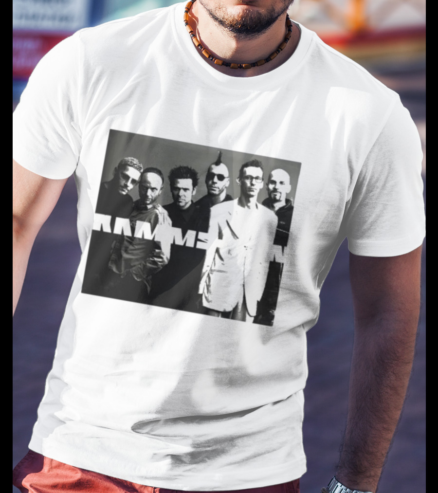 Rammstein Band Mutter Album Black White Group Photo Tee T-Shirt