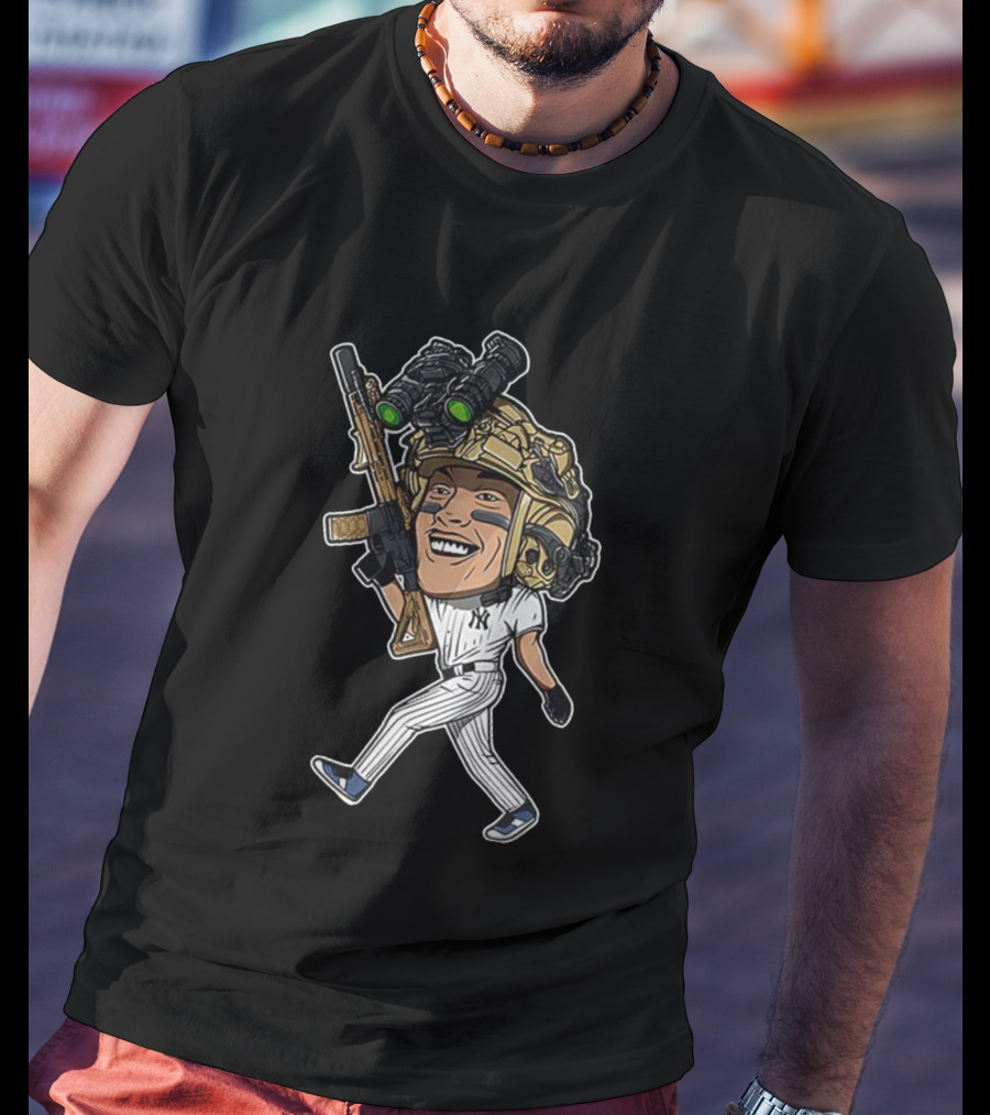 New York Yankees Aaron Judge Baseball Soldier Caricature T-Shirt