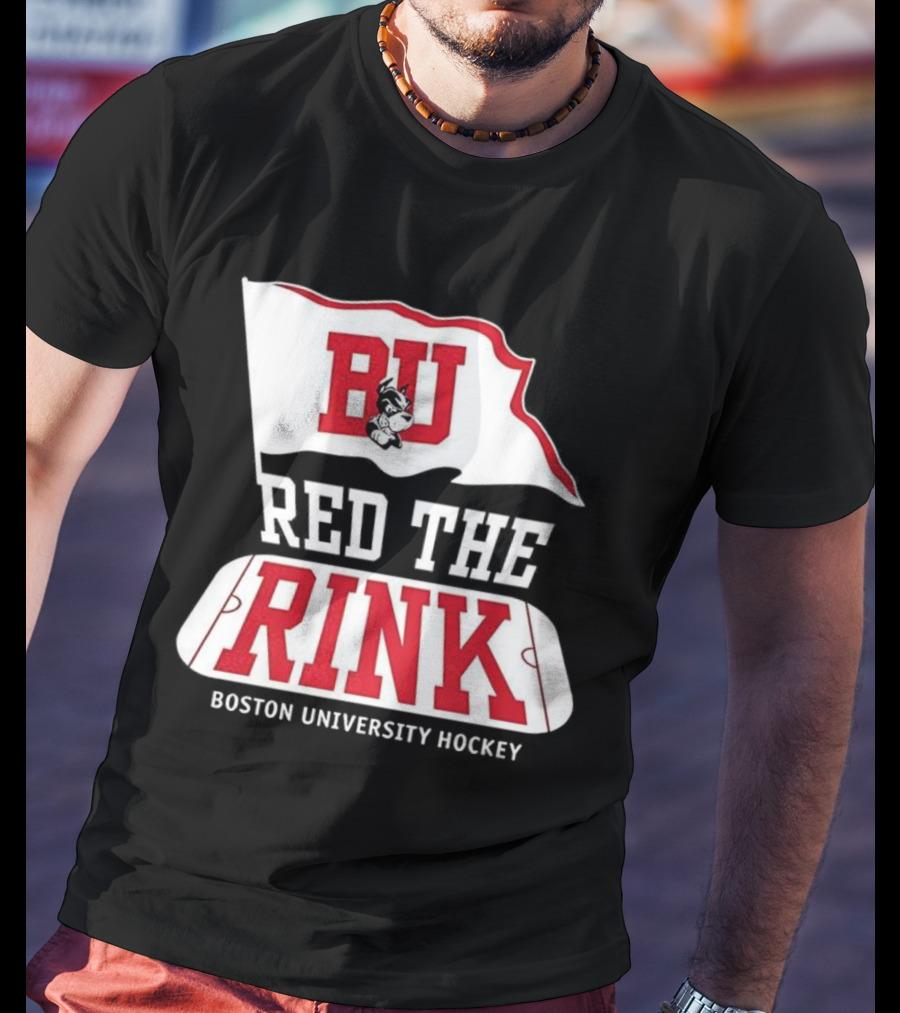 Boston University Hockey BU Red The Rink Event T-Shirt