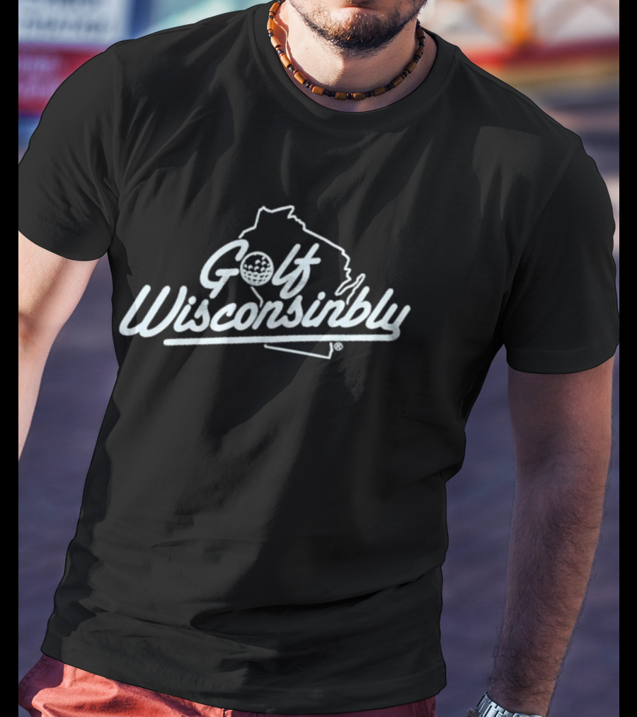 Golf Wisconsinbly Wisconsin State Golf Ball T-Shirt
