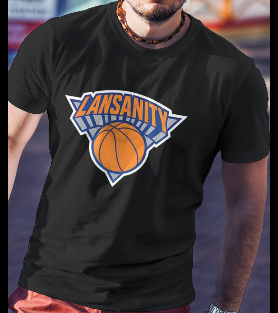 Lansanity New York Basketball Knicks Style Iconic Design T-Shirt