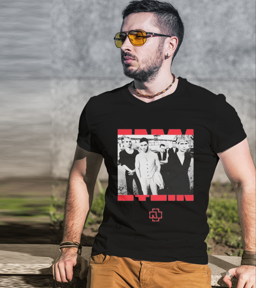 Rammstein Herzeleid XXXIII Band Photo Red Bracket T-Shirt